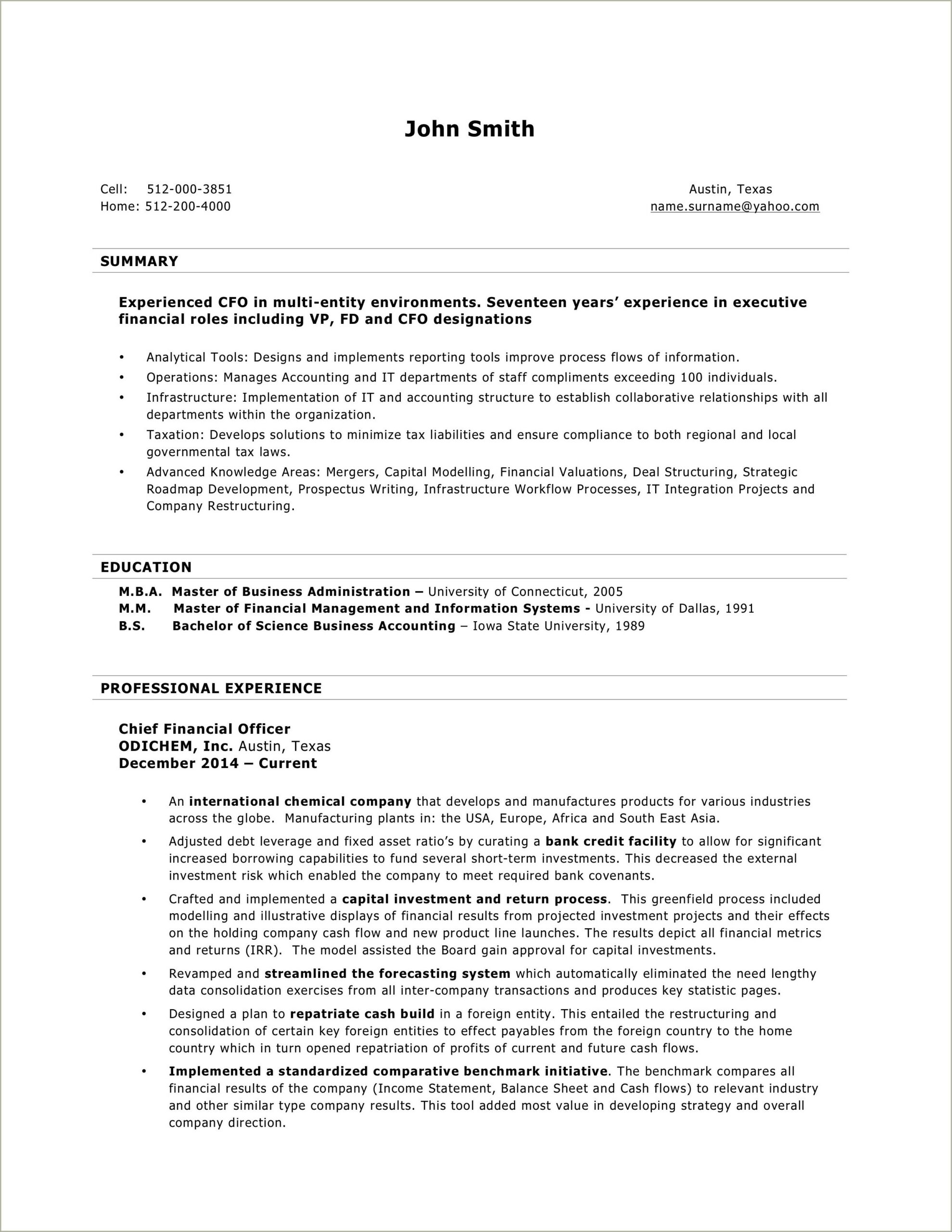 Best Resume Formats 2019 It Manager Free