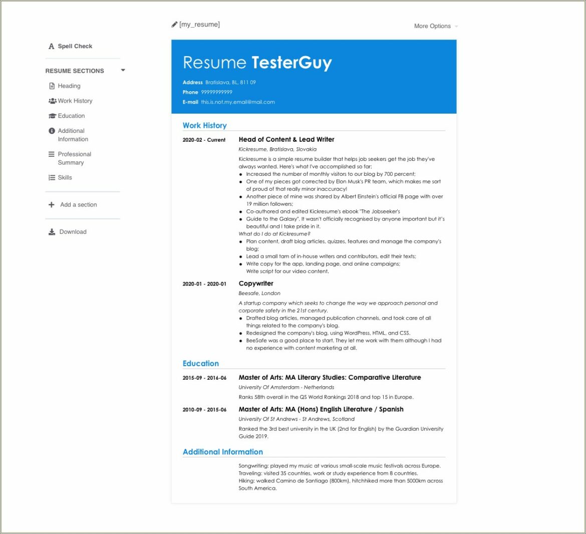 Best Resume Maker For Pc