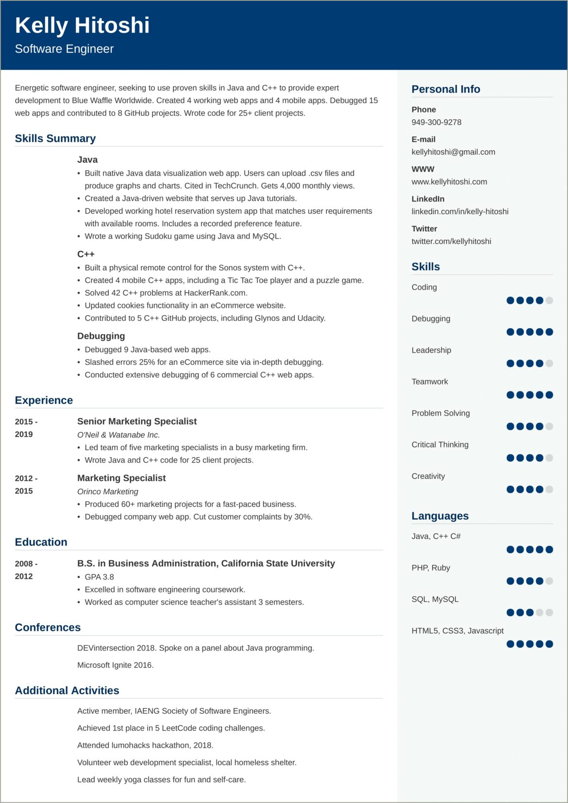 Best Resume Samples For Career Change 2019