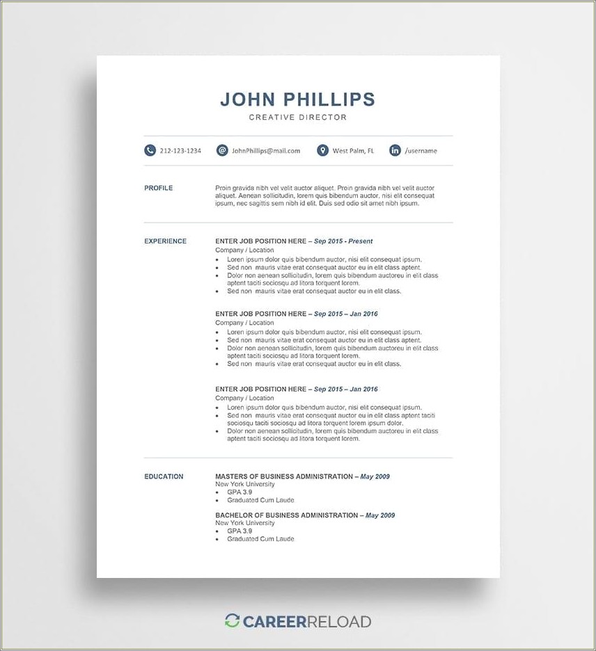 Best Resume Template For Applicant Tracking Systems