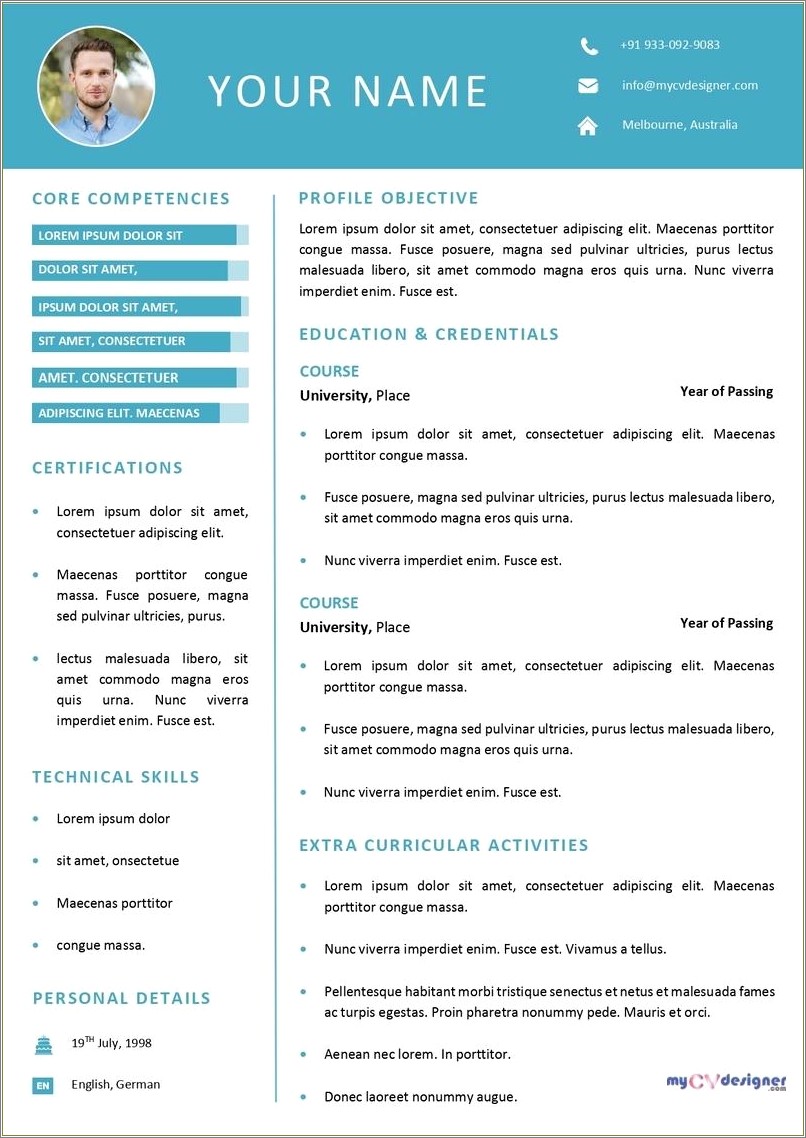 Best Resume Templates 2020 Free Download