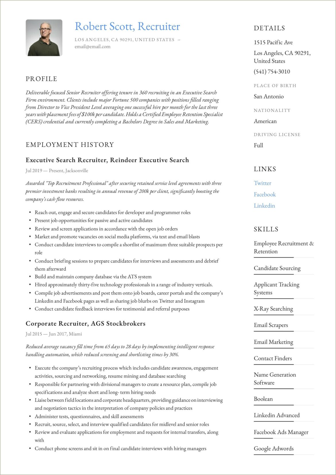 Best Resume Templates For Application Tracking System