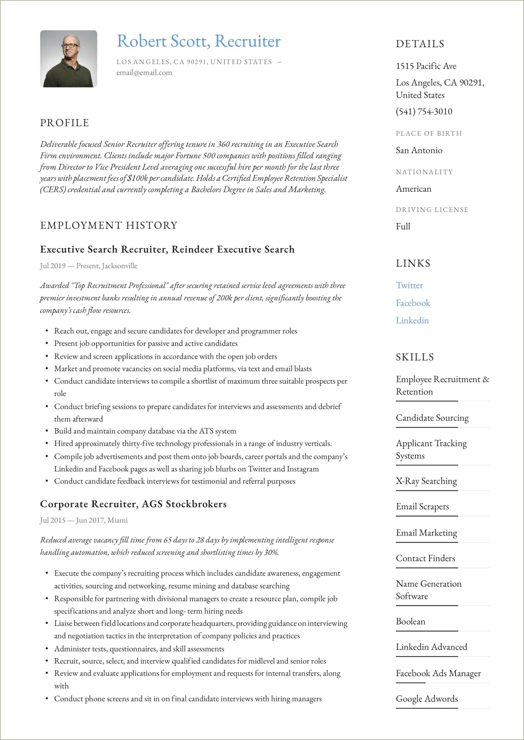 Best Resume Templates For Application Tracking System