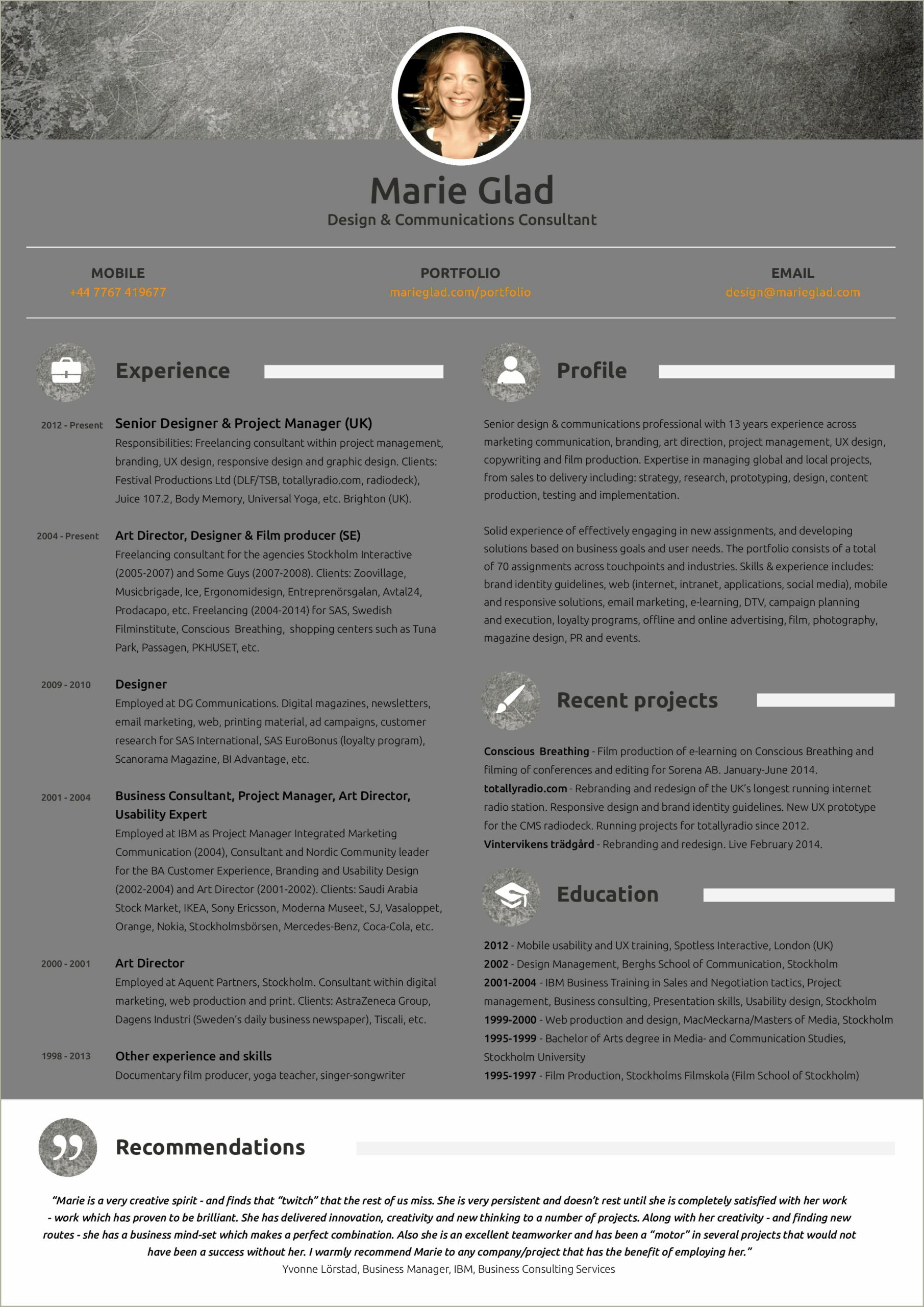 Best Resume Templates Free Digital Marketing