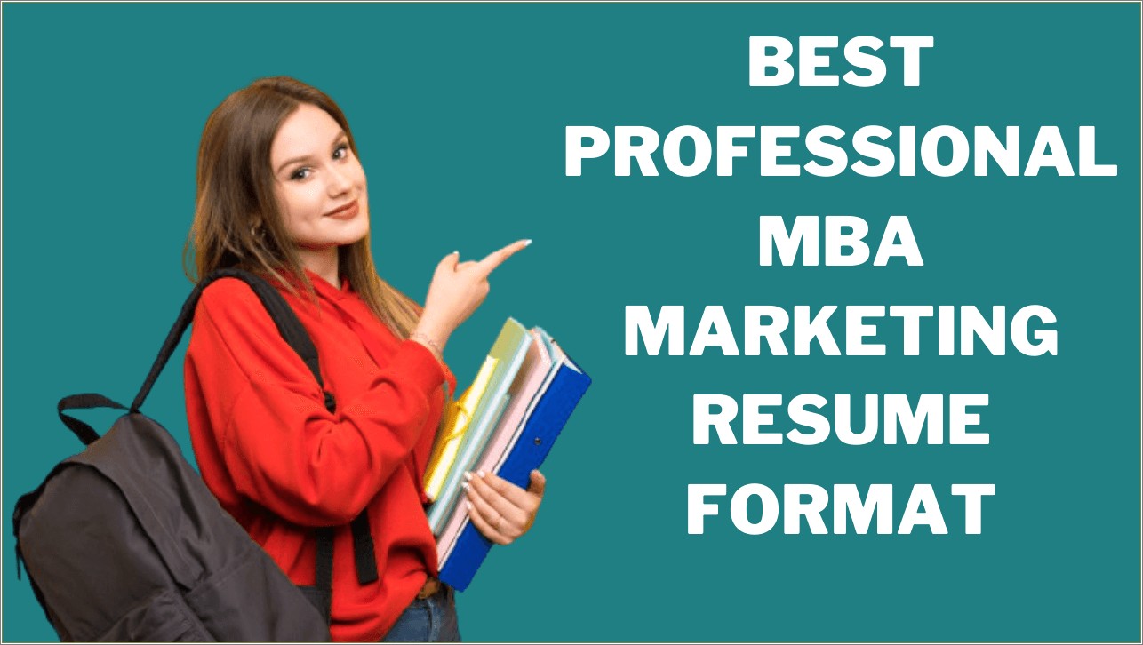 Best Sample Resume Mba Marketing Fresher