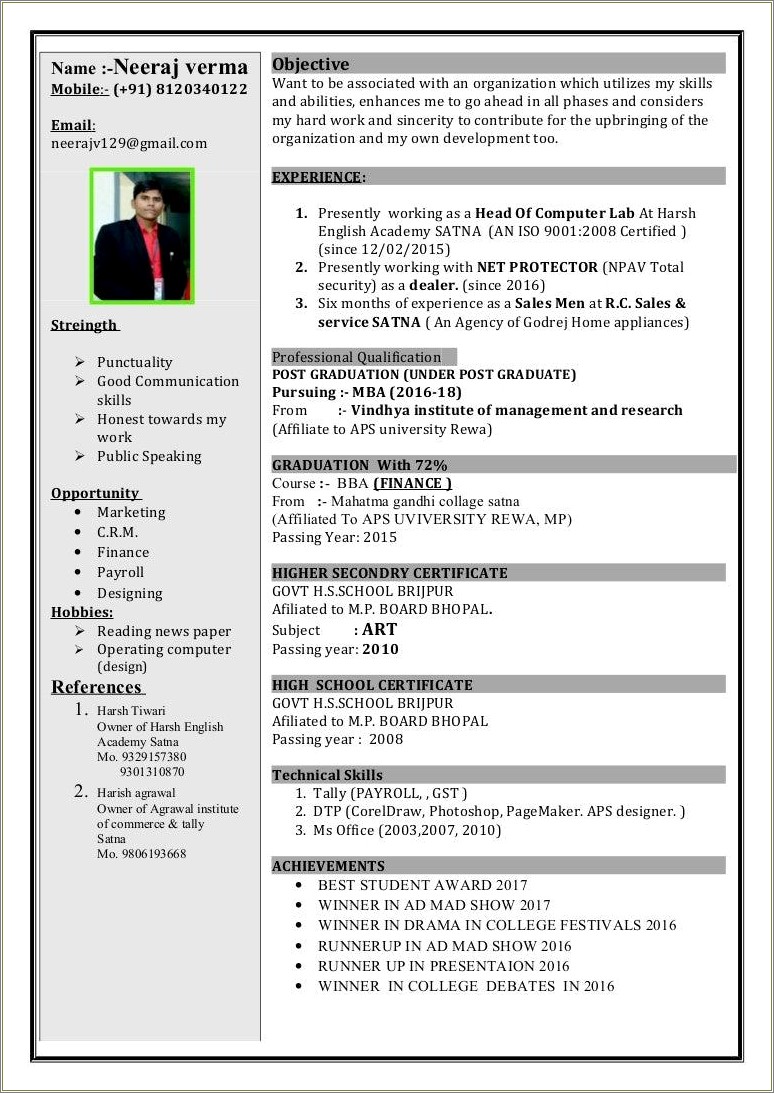 Best Skills And Specialization For Resume
