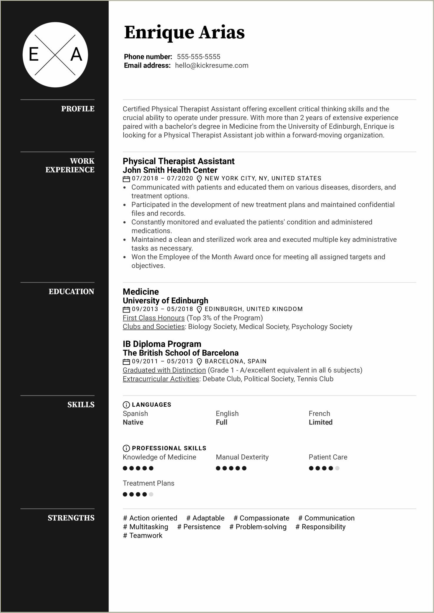 Best Style Resume For Physical Therapy