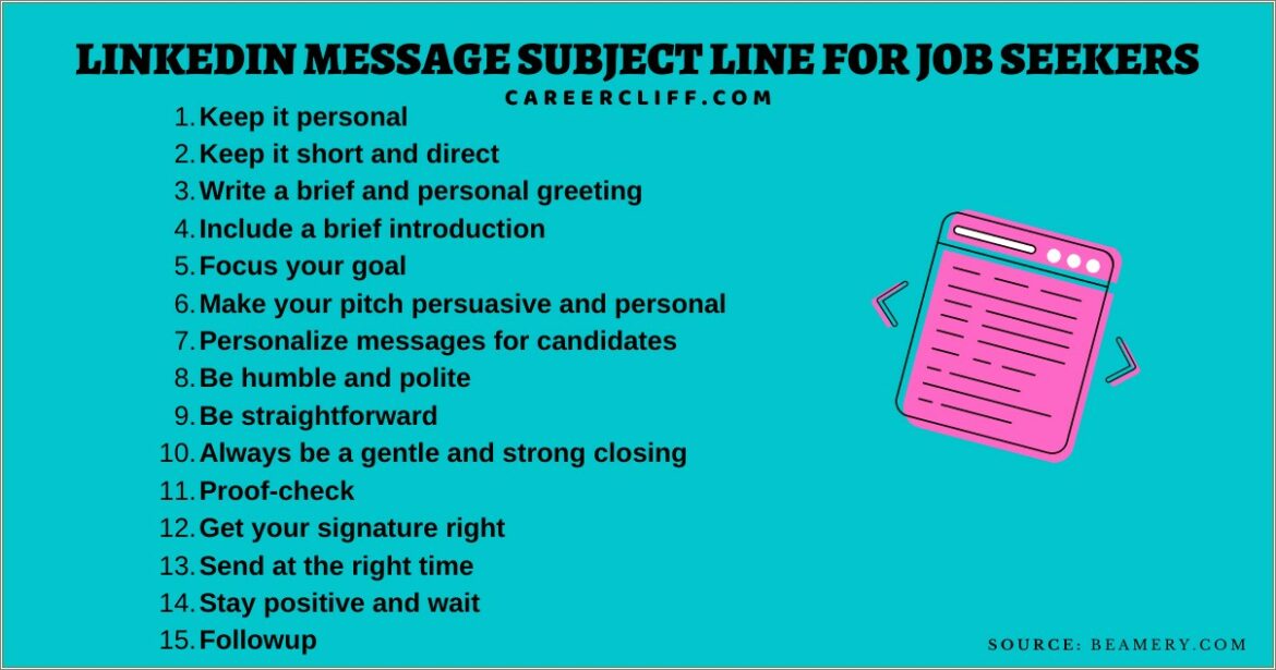 Best Subject Line For Emailing Resume