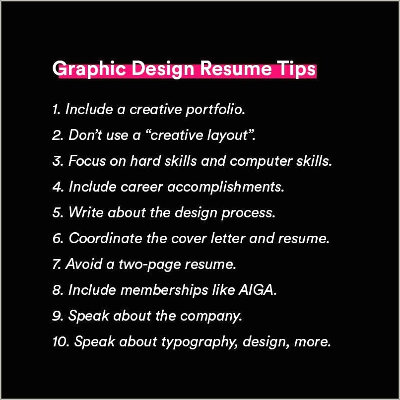 Best Summary For Resume Graphic Designer