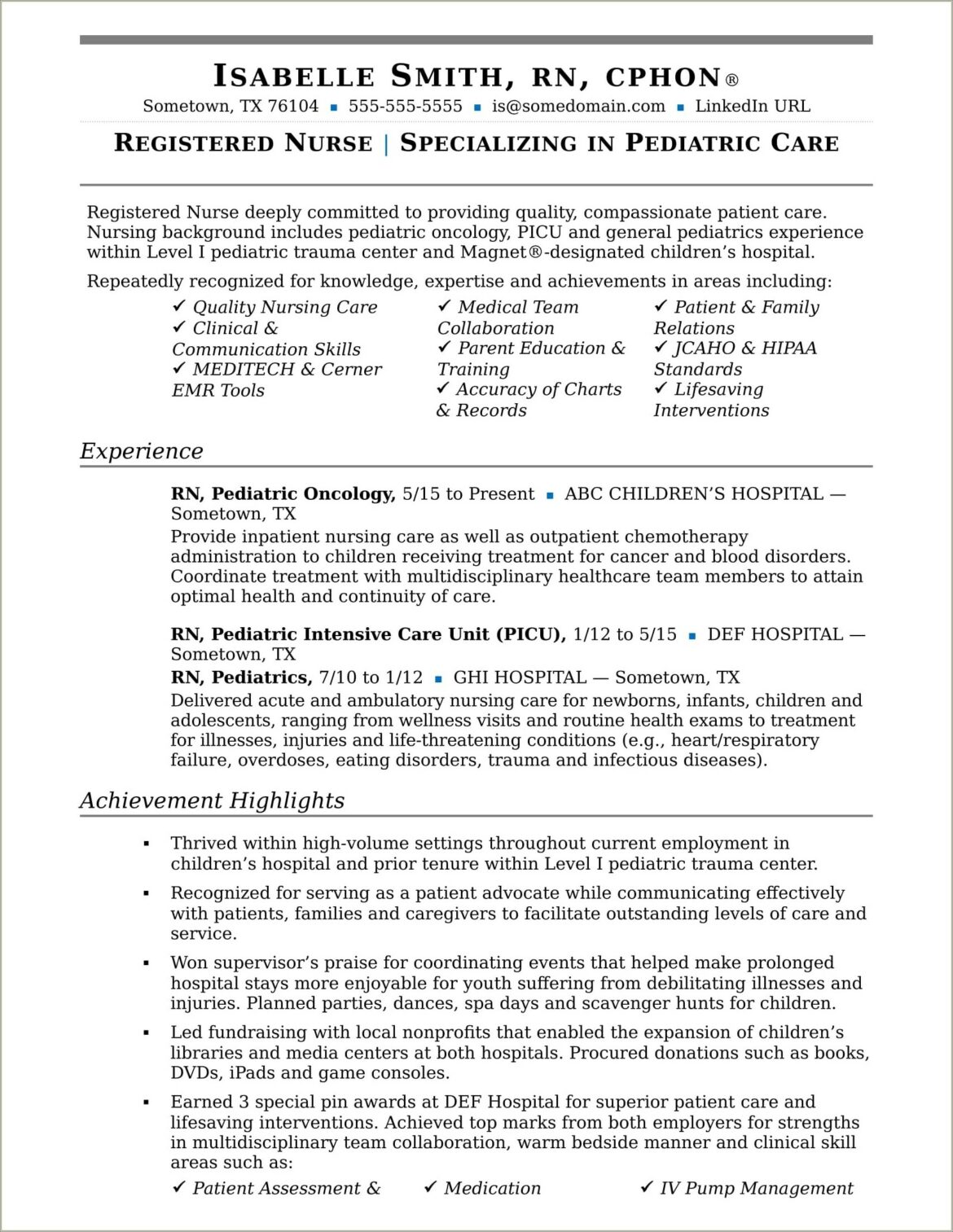 Best Things Toinclude In Nursing Resume