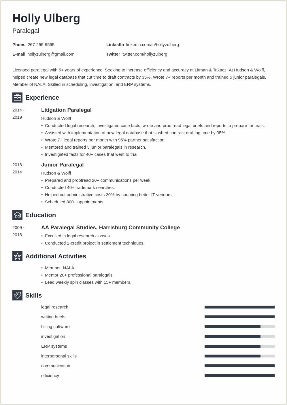 Best Websites And Best Paralegal Resume Samples