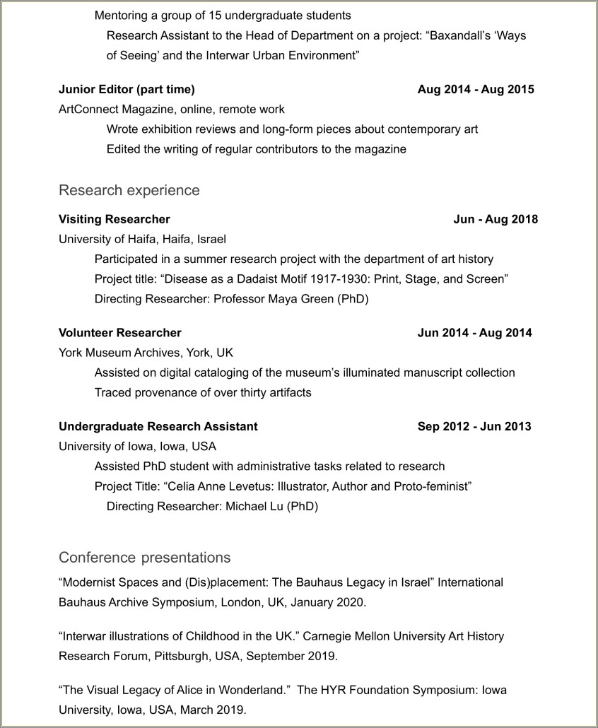 Beter Way Of Stating Job Position On Resume
