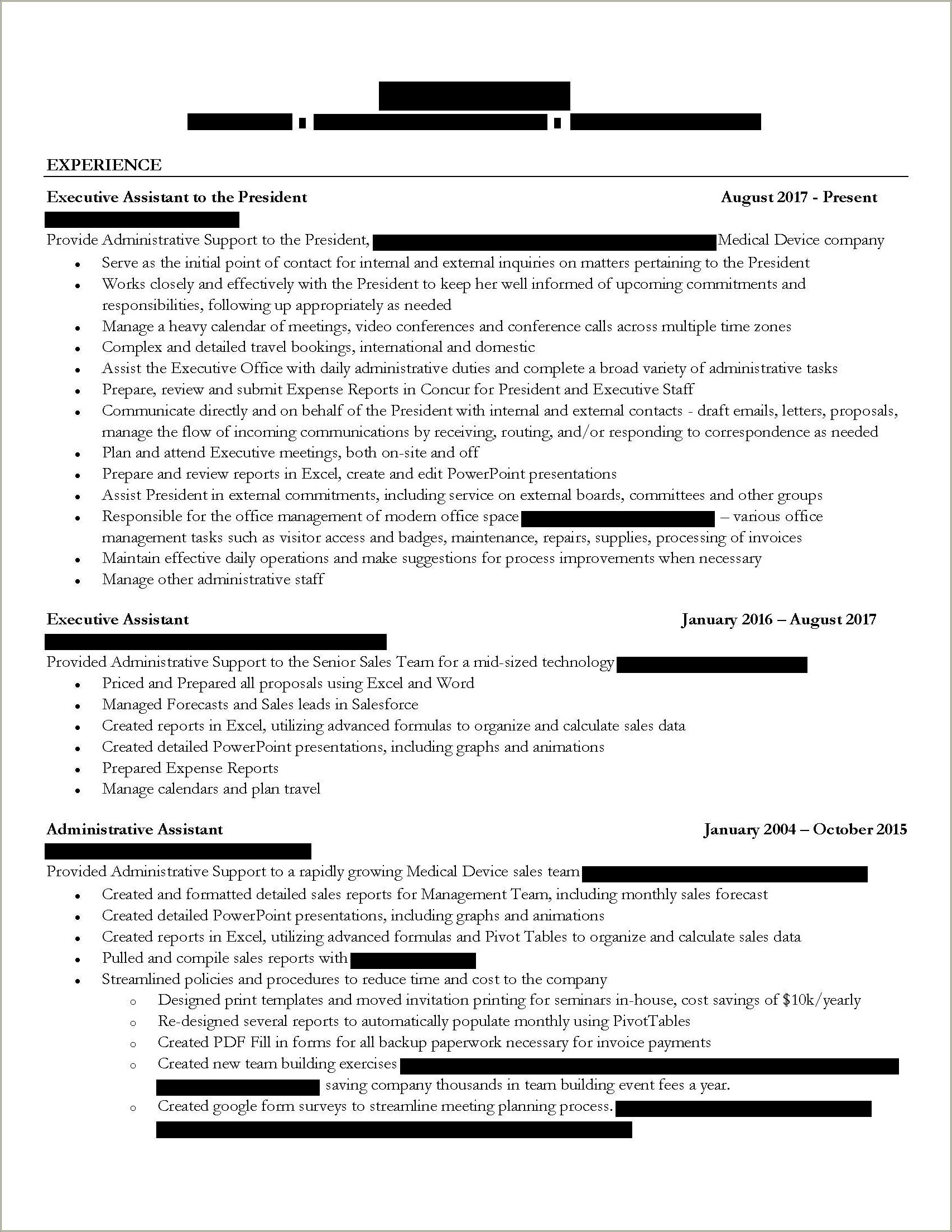 Better Word For Assistant On Resume