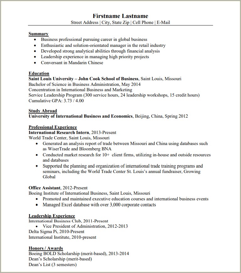 Boeing Resume Sample Executive Admin Assistant