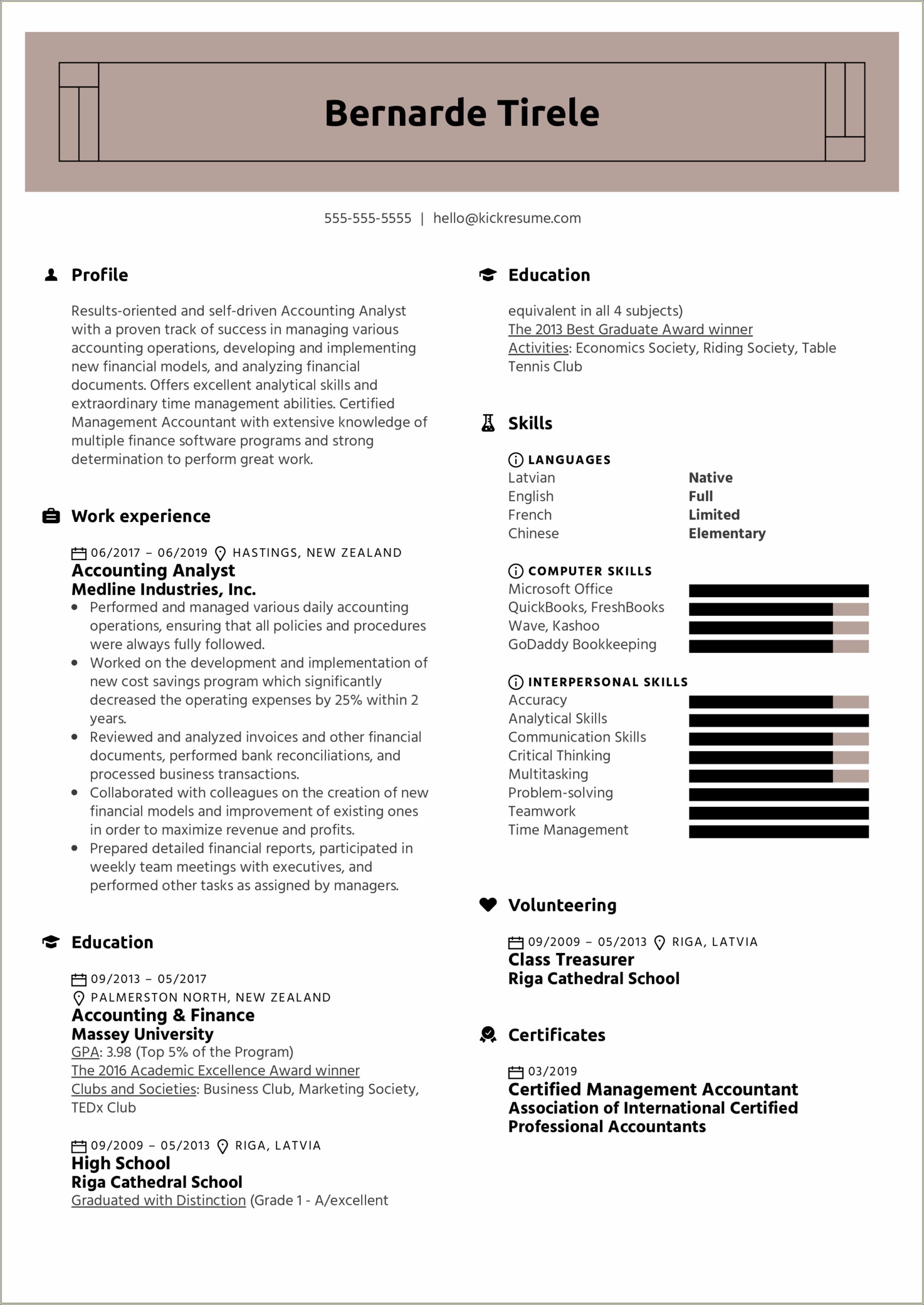 Bookkeeping And Accounting Experience Ideas For A Resume