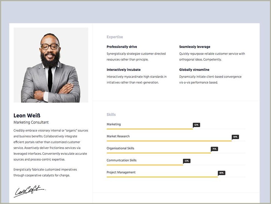 Bootstrap Simple Resume Template Free Download