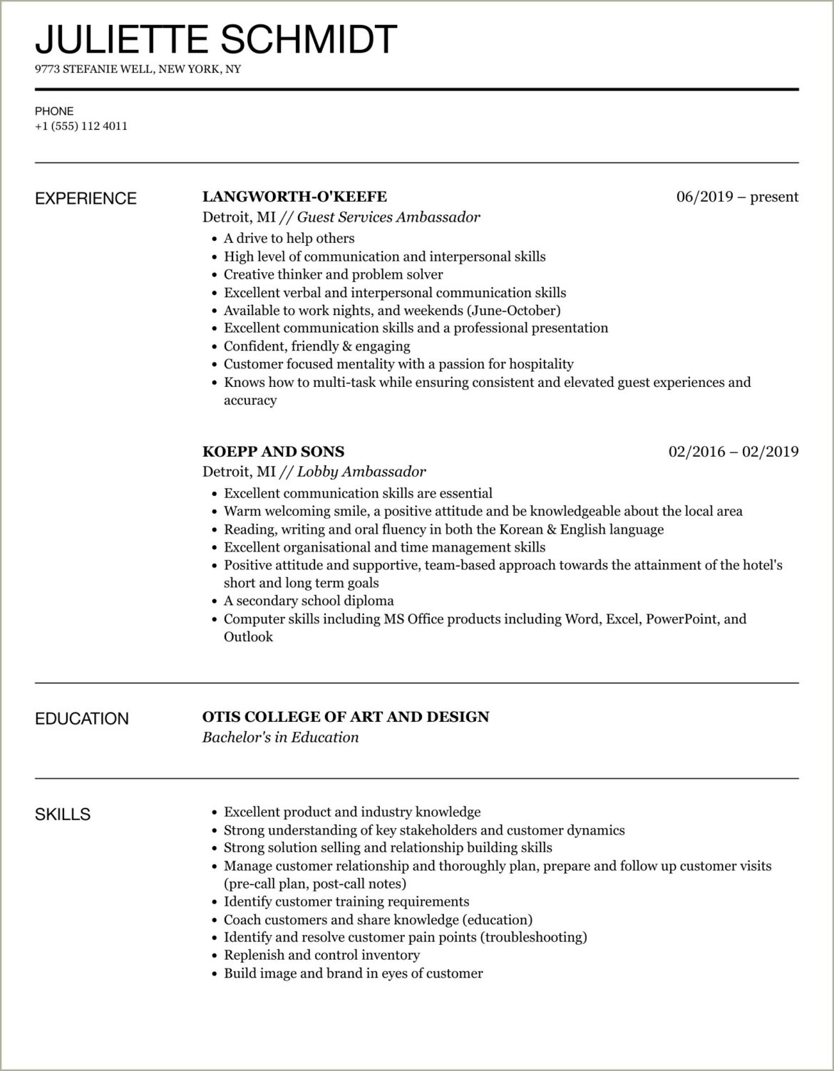 Brand Ambassador Resume Sample Velvet Jobsvelvet Jobs