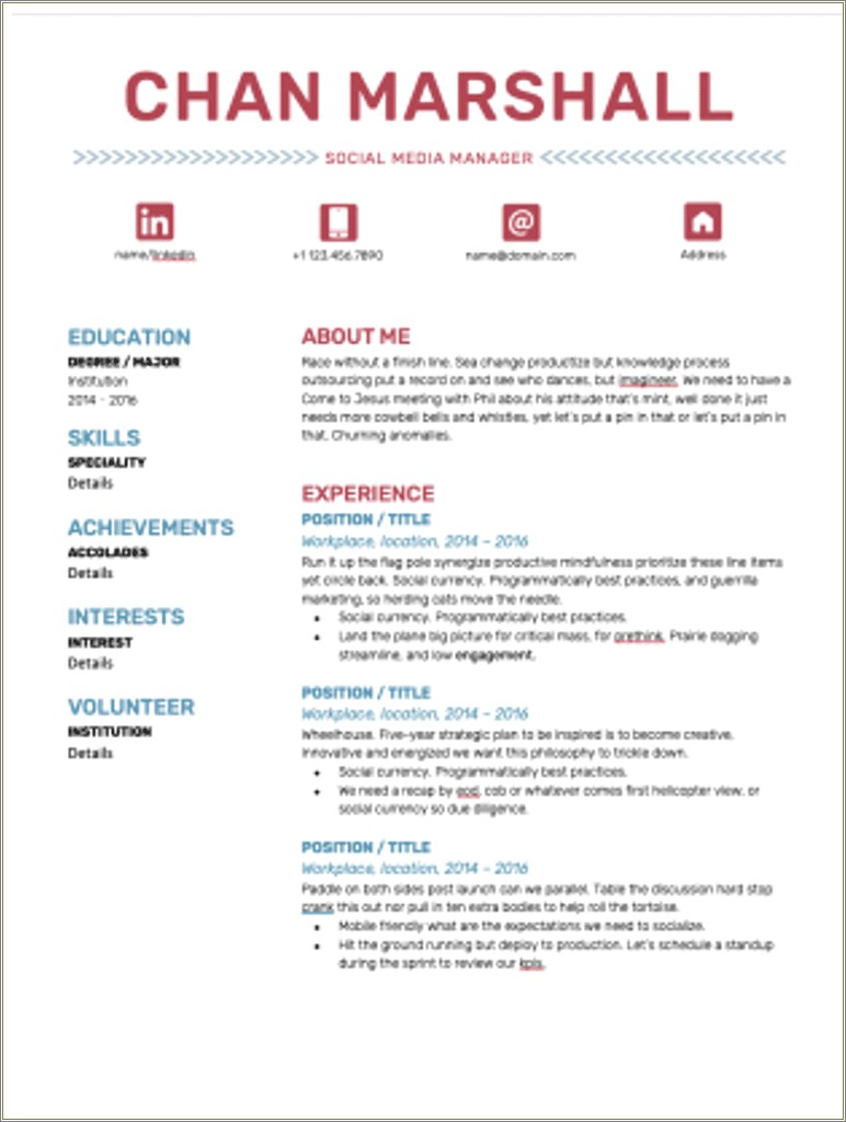 Brand Manager Job Description For Resume