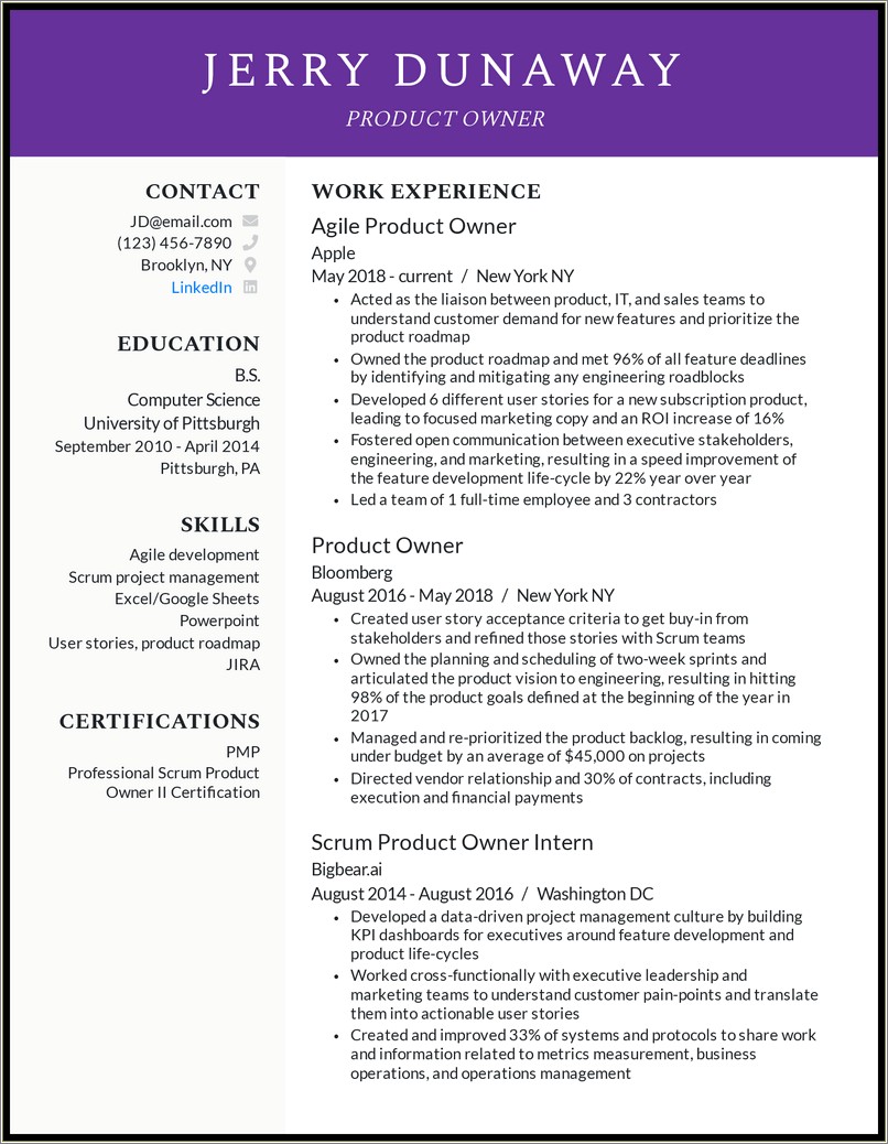 Bs On A Job Resume Reference