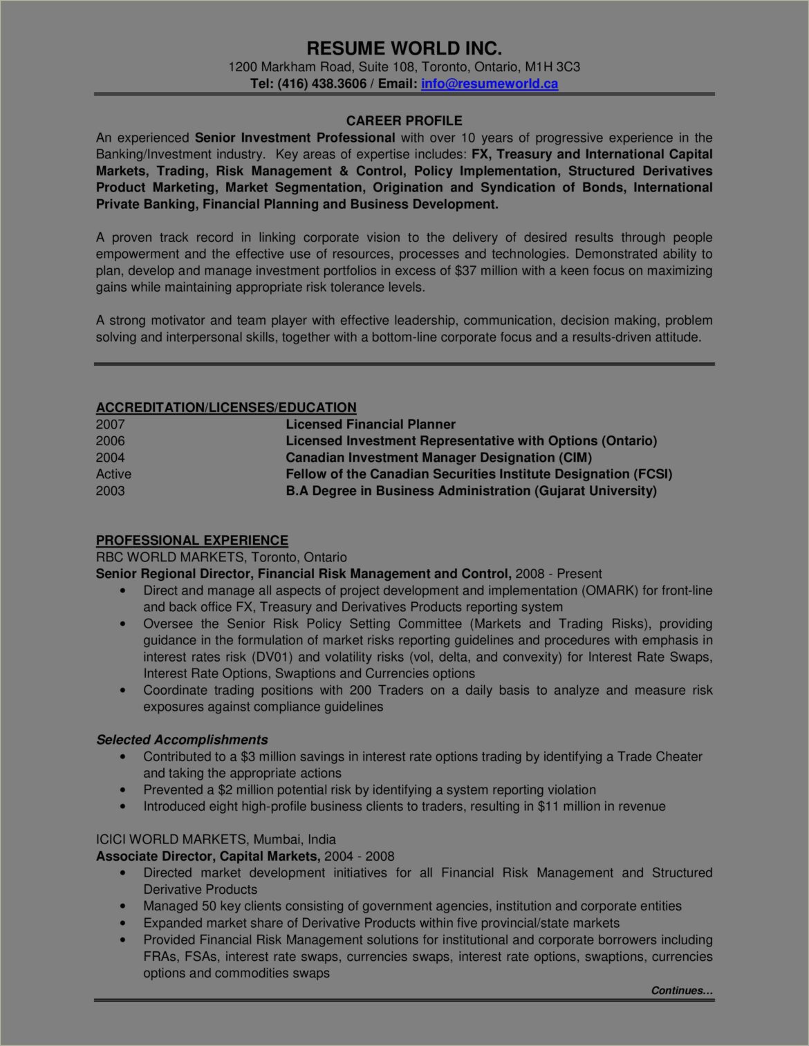 Bsba Major In Financial Management Resume