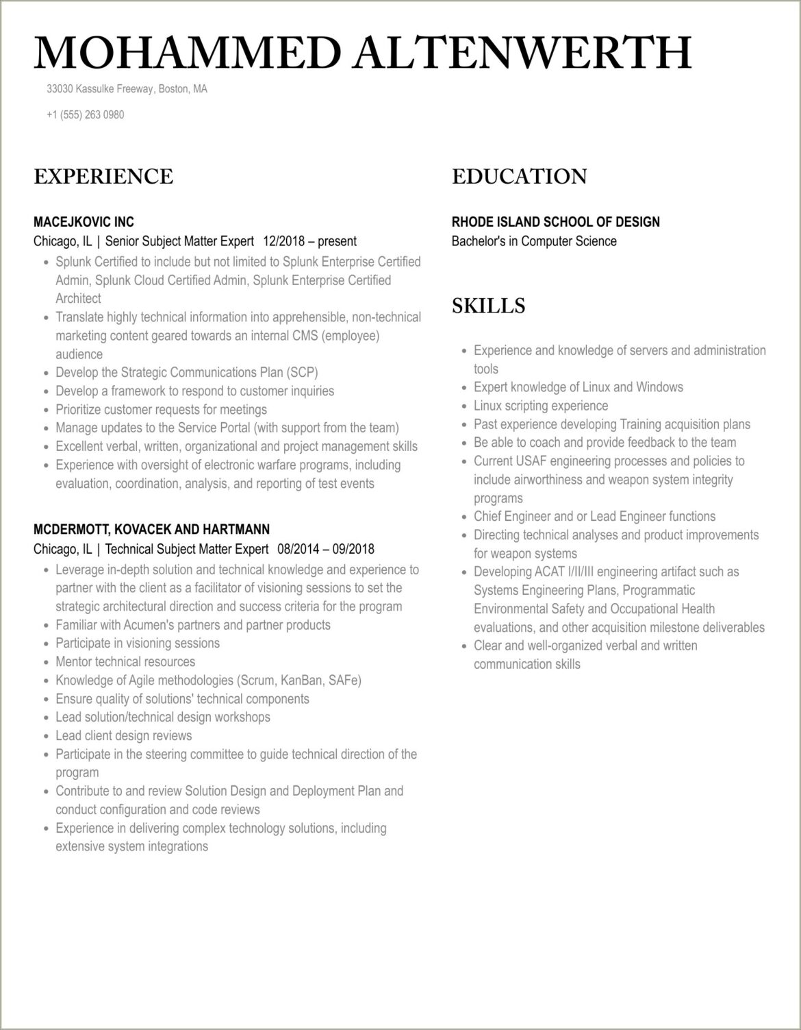 Bullet Points For 92a Resume Objective