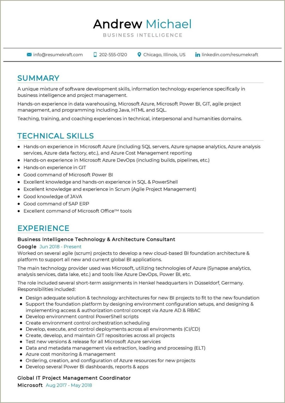 Business Analyst With Java Experience Resume