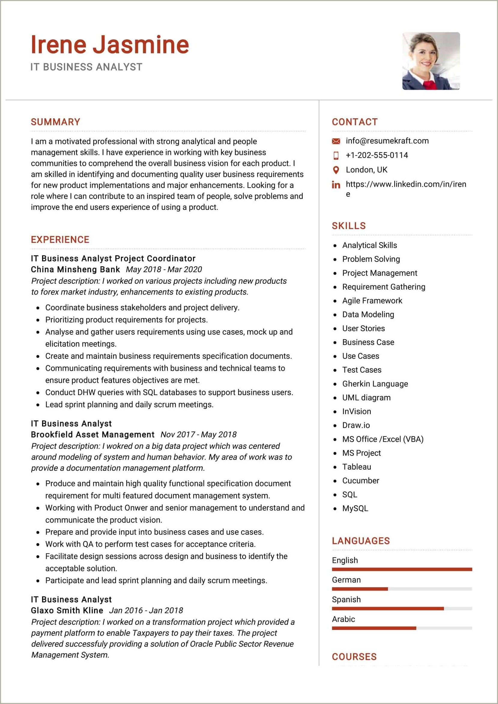 Business Analyst With Sharepoint Experience Resume