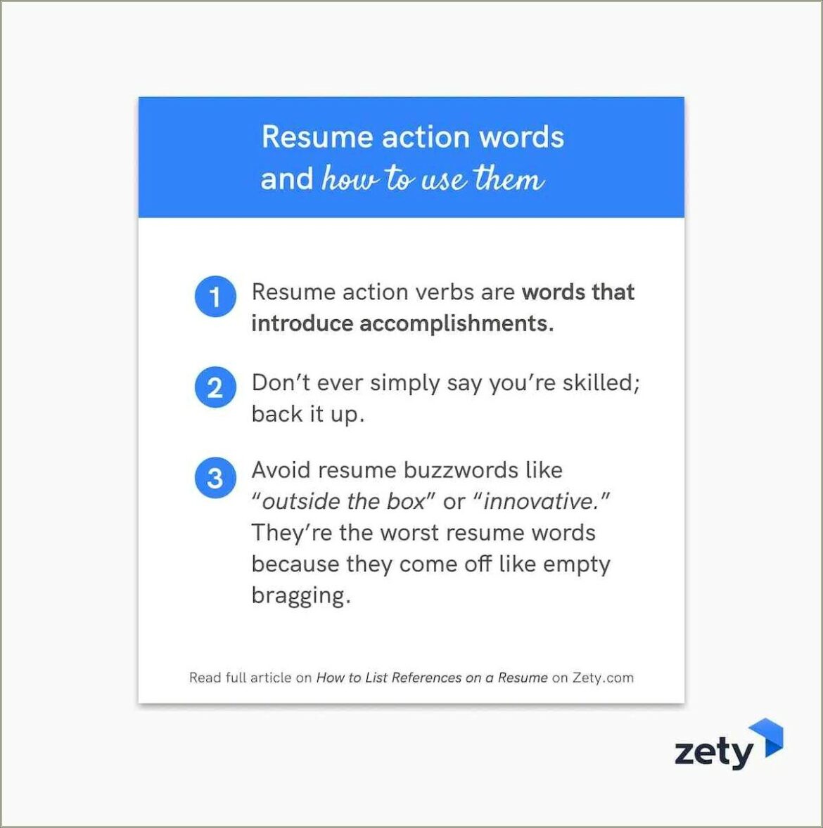 Buzz Words Not To Use In Resume