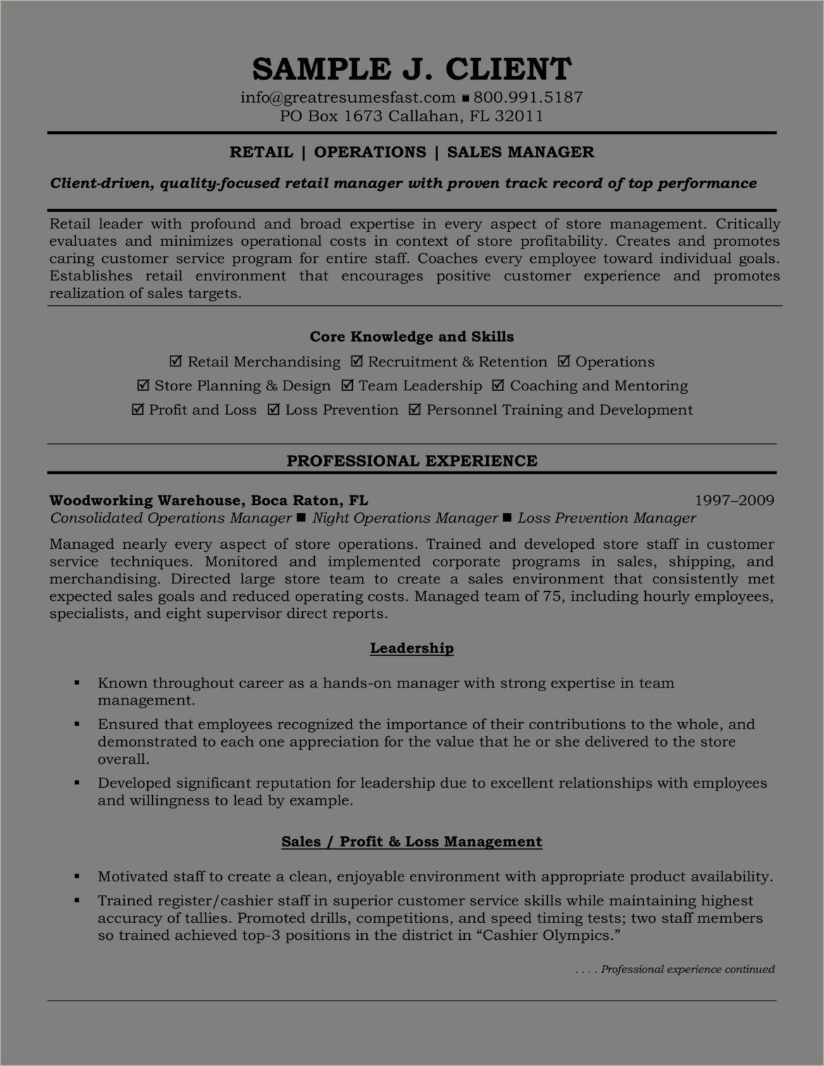 Call Center Operations Manager Resume Objective