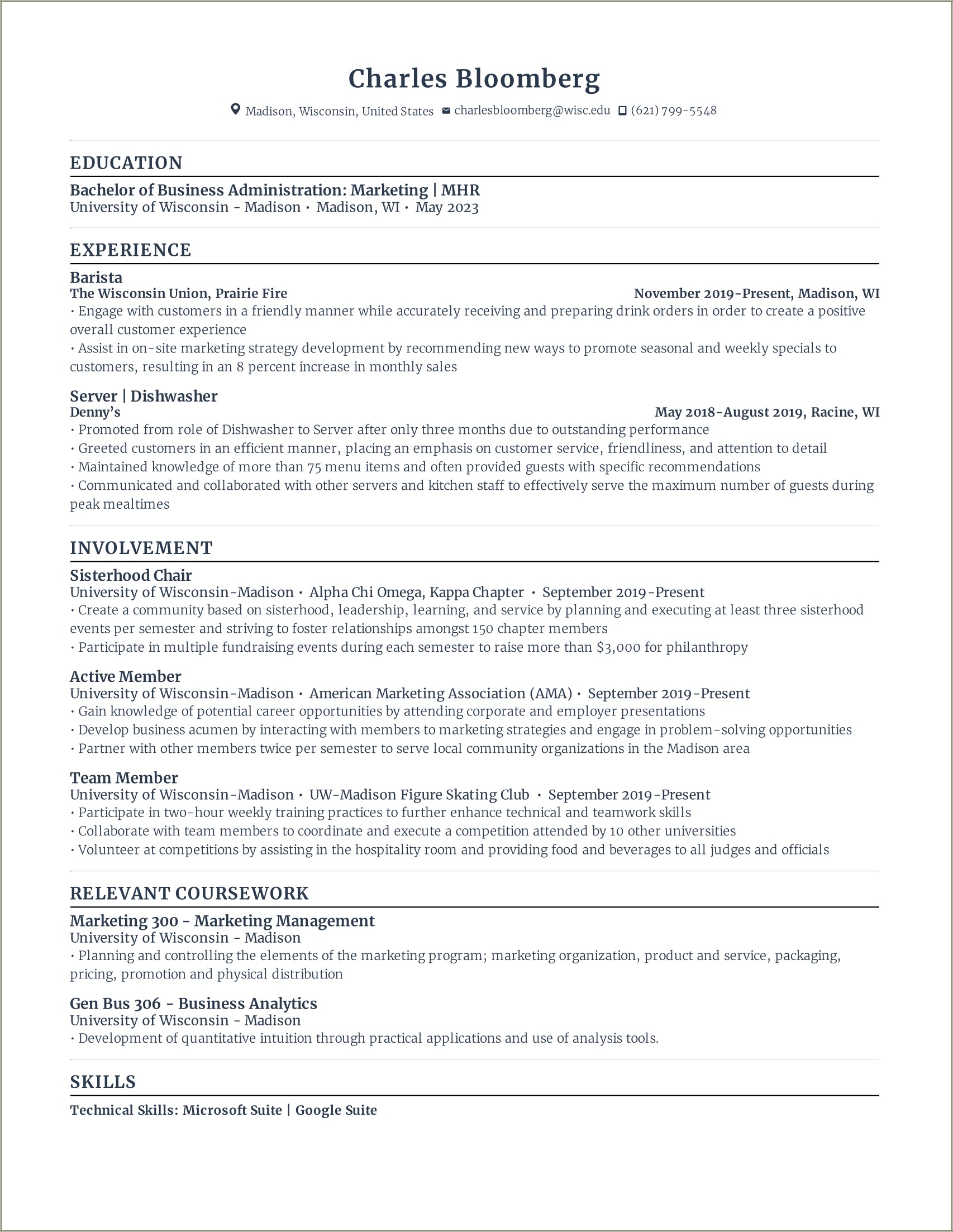 Can I Put Relevant Coursework On Resume