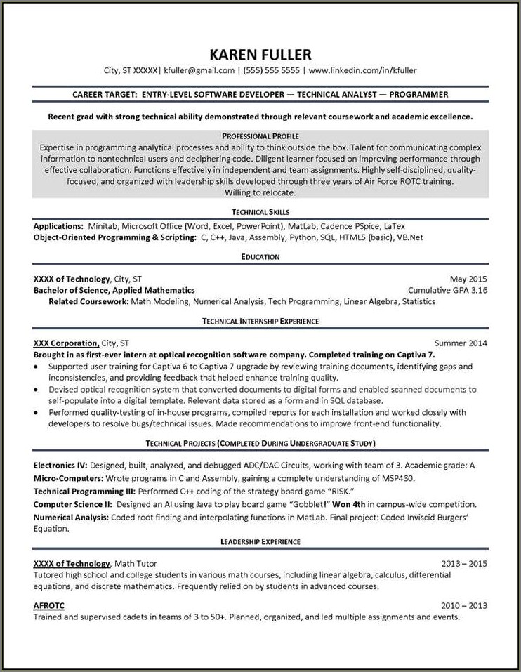 Can I Put Rotc As Job Experience Resume