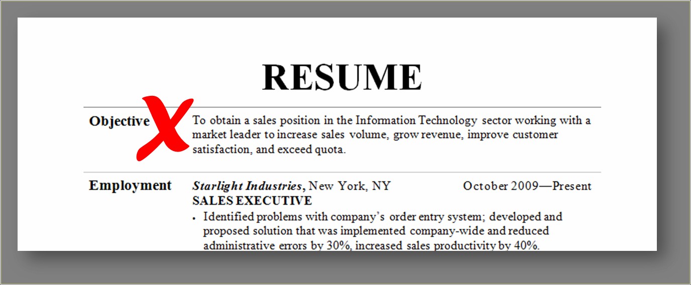 Can I Use I In Objective Resume