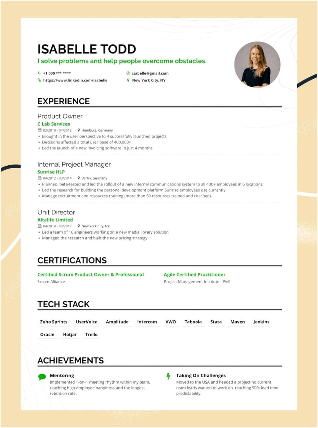 Can I Used Templates For Resume