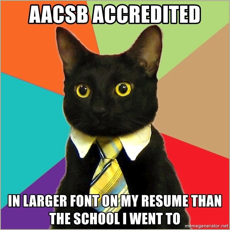 Can You Put Aacsb Accredited On Resume