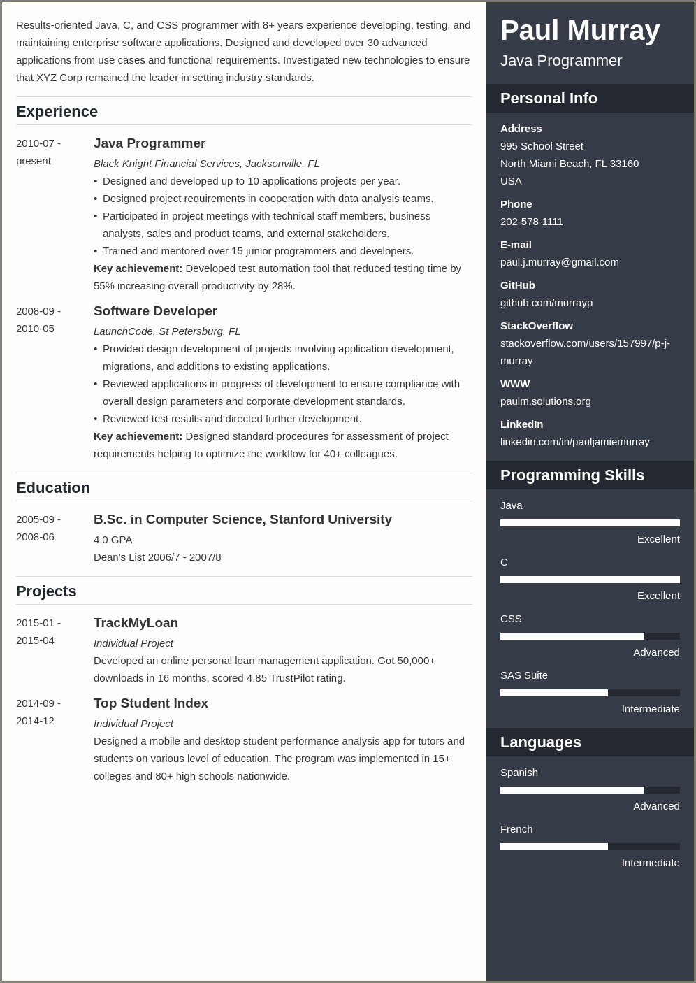 Can You Put College Programming Projects On Resume