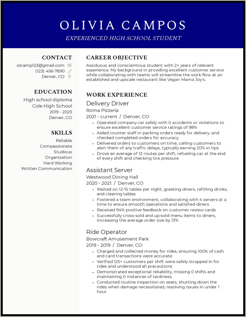 Can You Put Conscientious In Resume