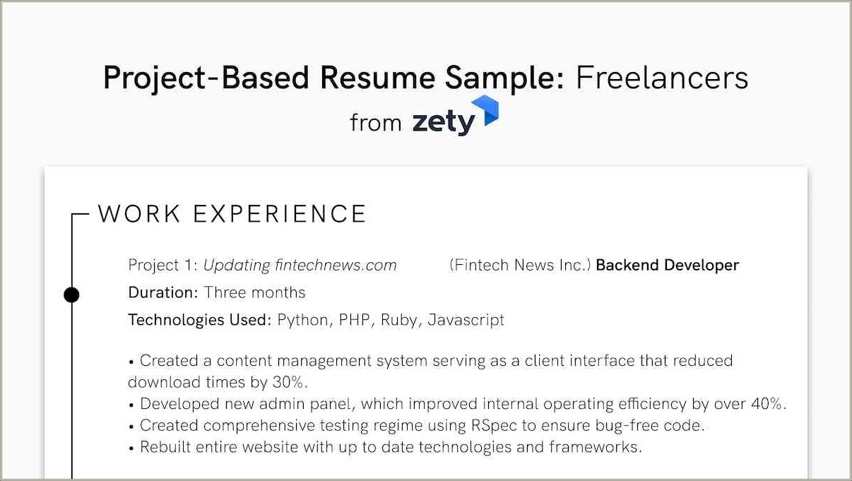Can You Put Past Projects On Your Resume