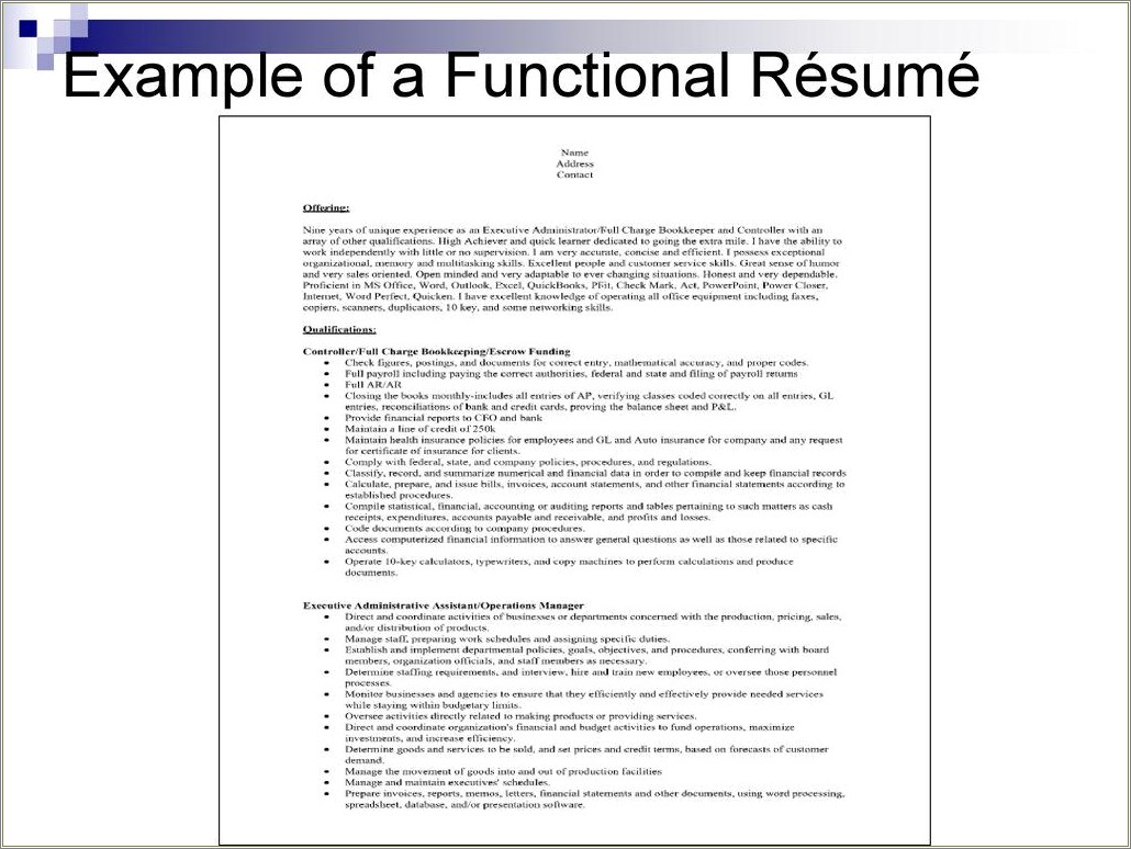 Can You Put Quicken Experience On Resume