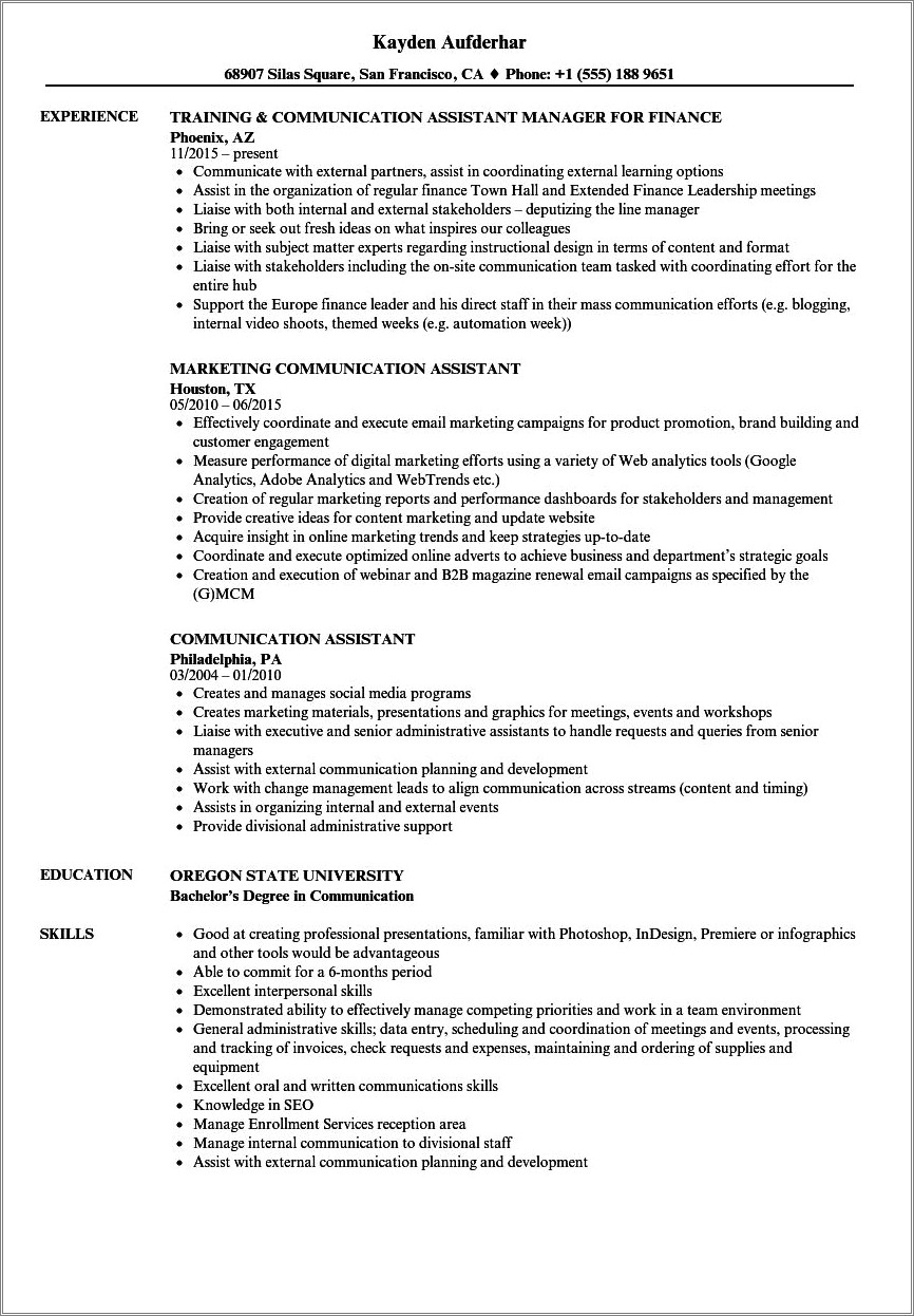 Caption Call Comunication Assistant Job Description Resume