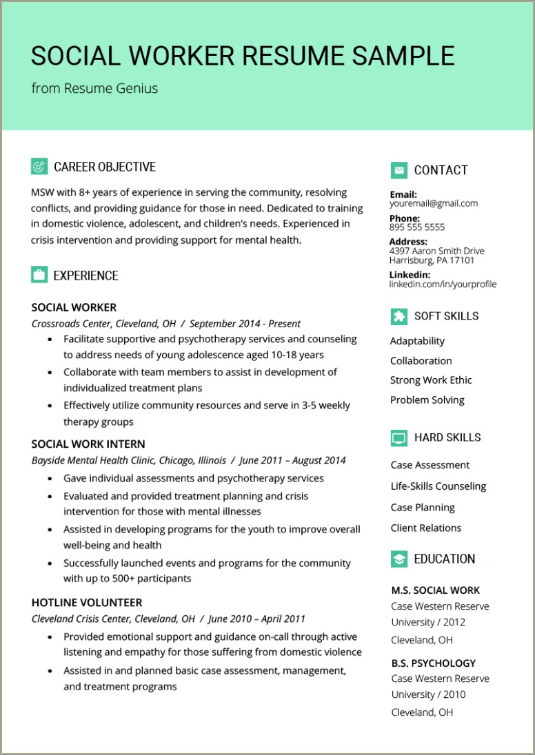 Career Objective Examples On Resume Psychology