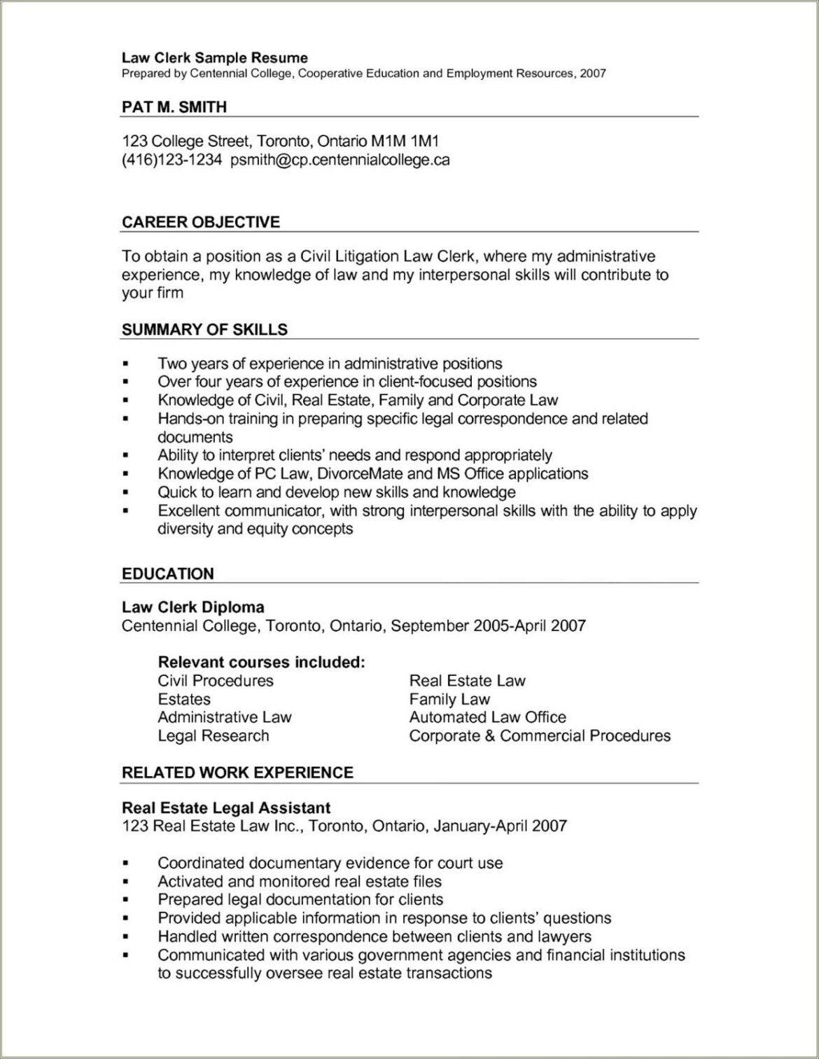 Career Objective In Resume For Finance Experienced