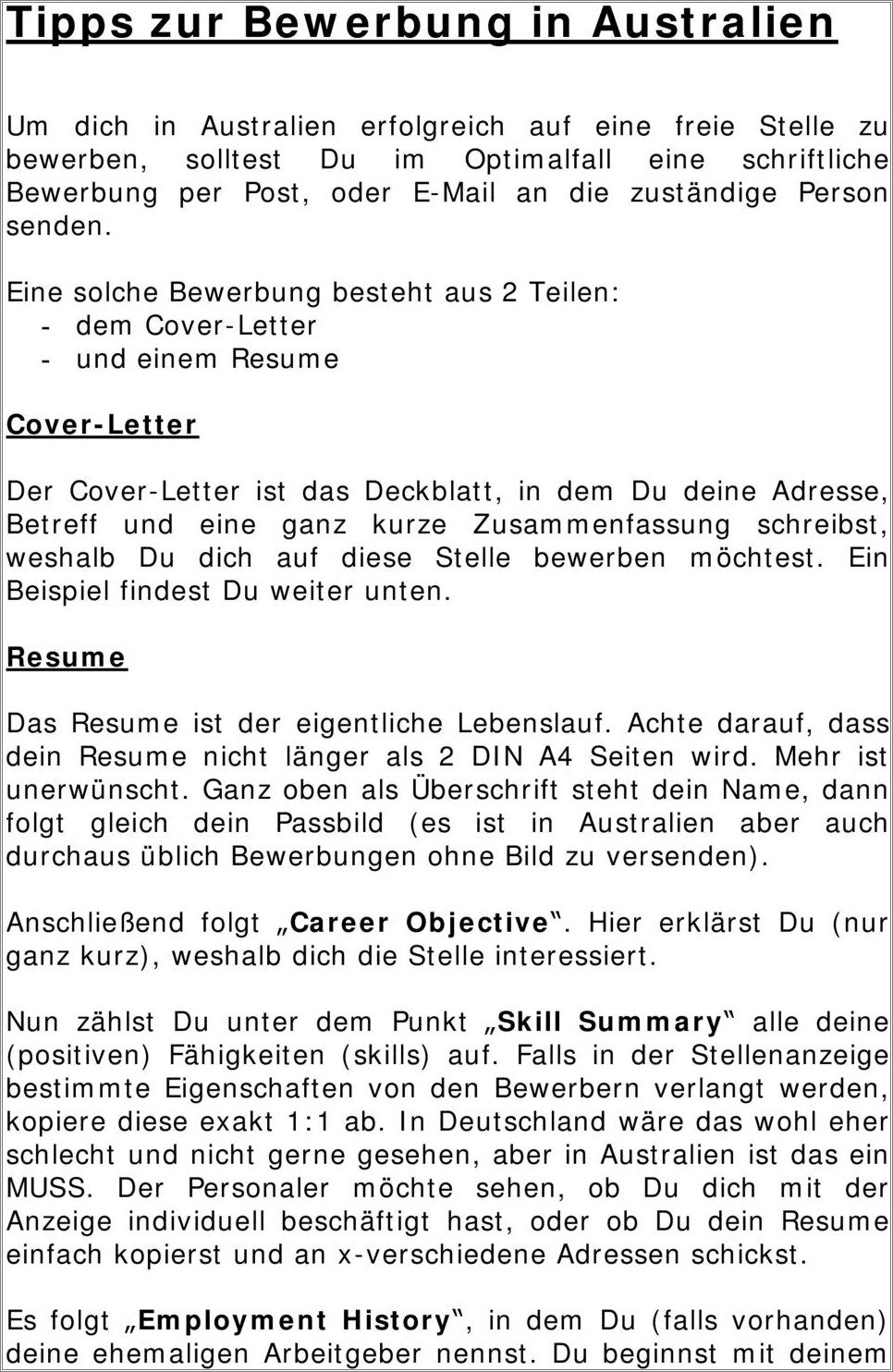 Career Objective On Resume Or Cover Letter