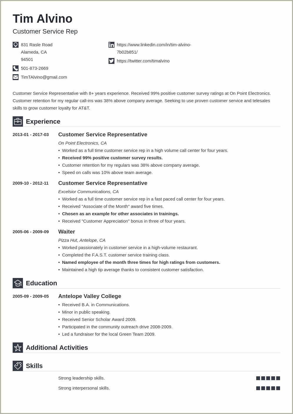 Career Objectives For Customer Service Examples For Resume