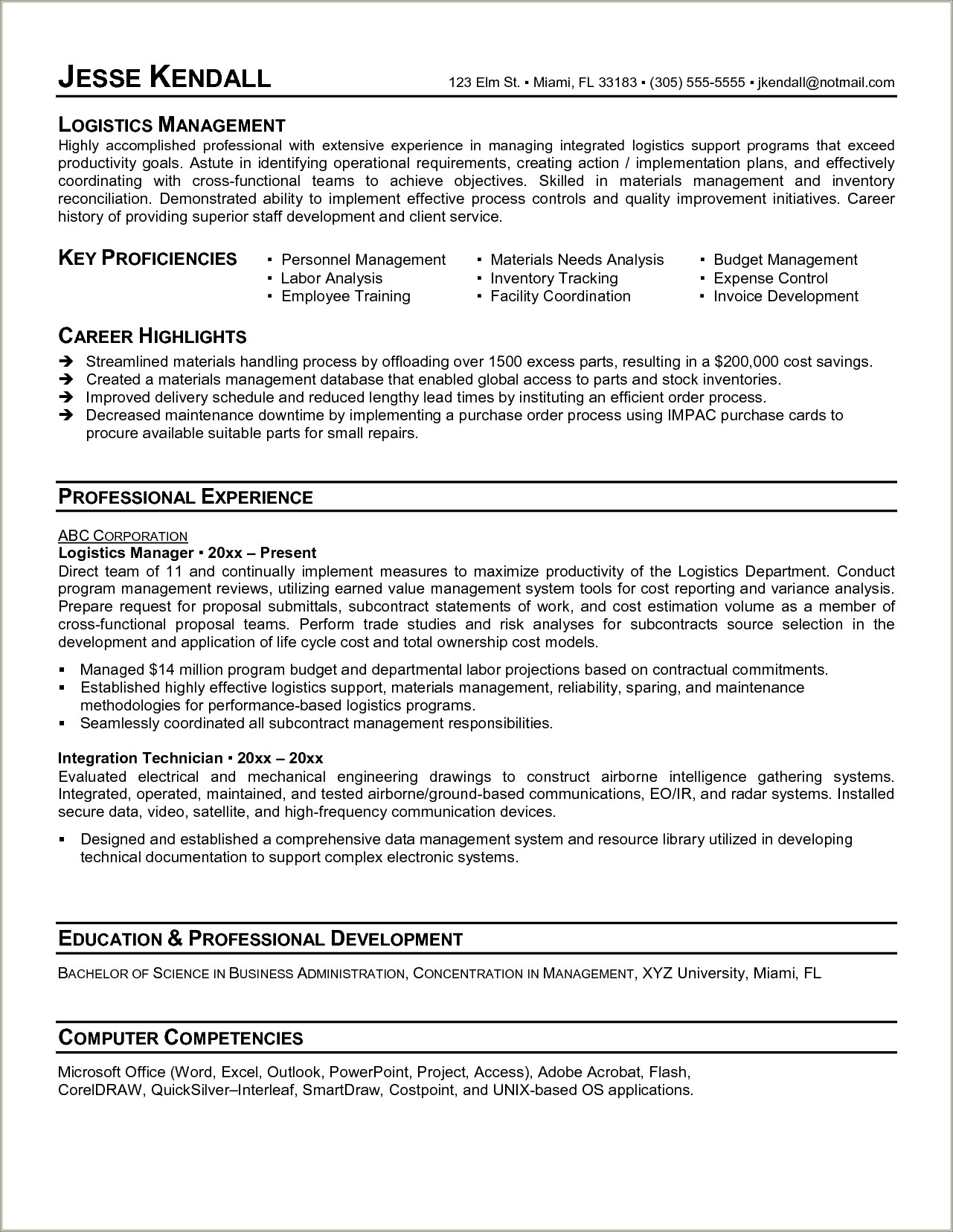 Career Resume Objective For Maintenance Engineer
