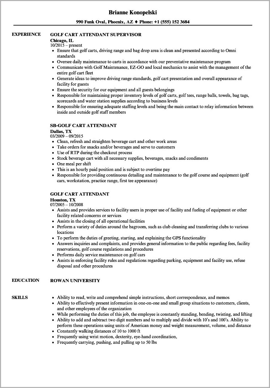 Cart Pusher Job Description For Resume