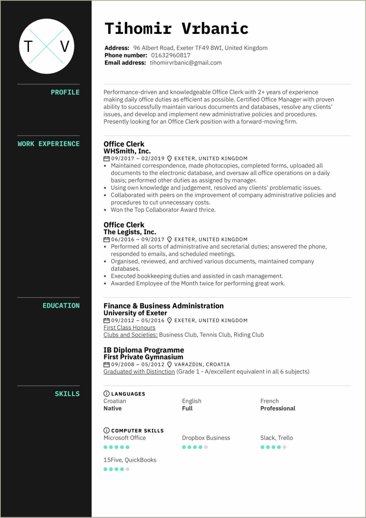 Cash Office Associate Skills For Resume