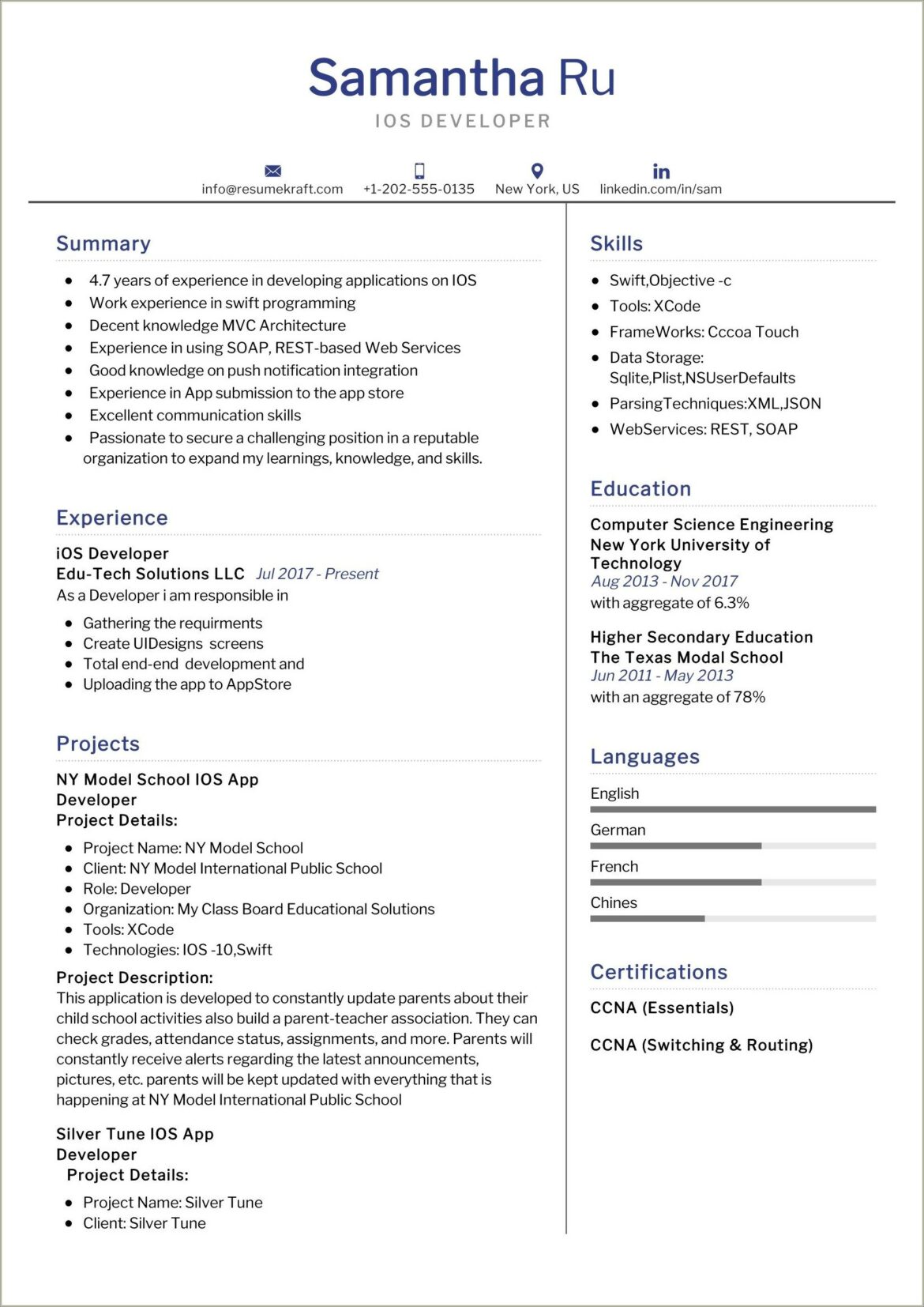 Ccna Resume Format For Freshers Free Download