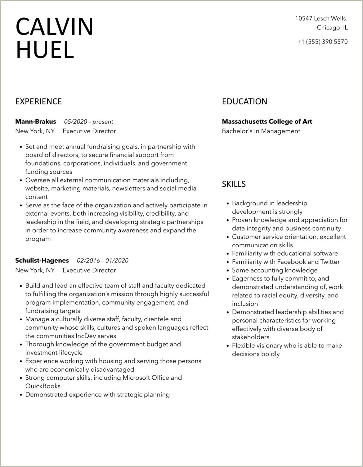 Ceo For Salon Equipment And Supplies Sample Resume