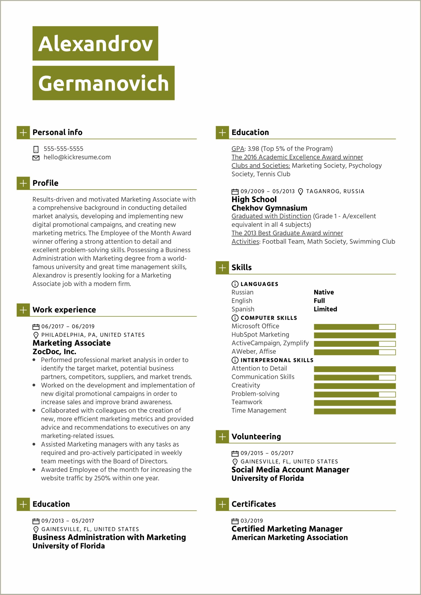 Certifications That Look Good On Advertising Resume