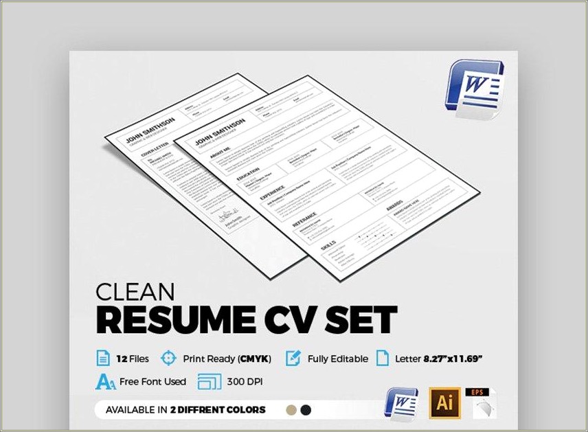 Changing Color On Word Resume Template